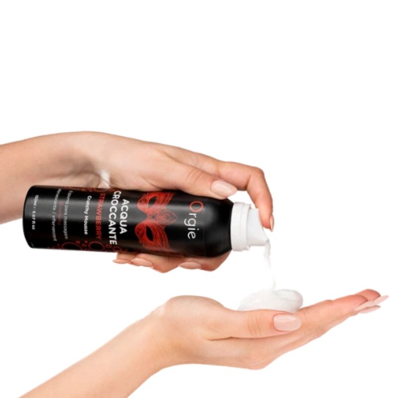 Orgie Croccante Mousse 150 ml - Olio da massaggio, kit da 3, colore alla fragola - dettaglio