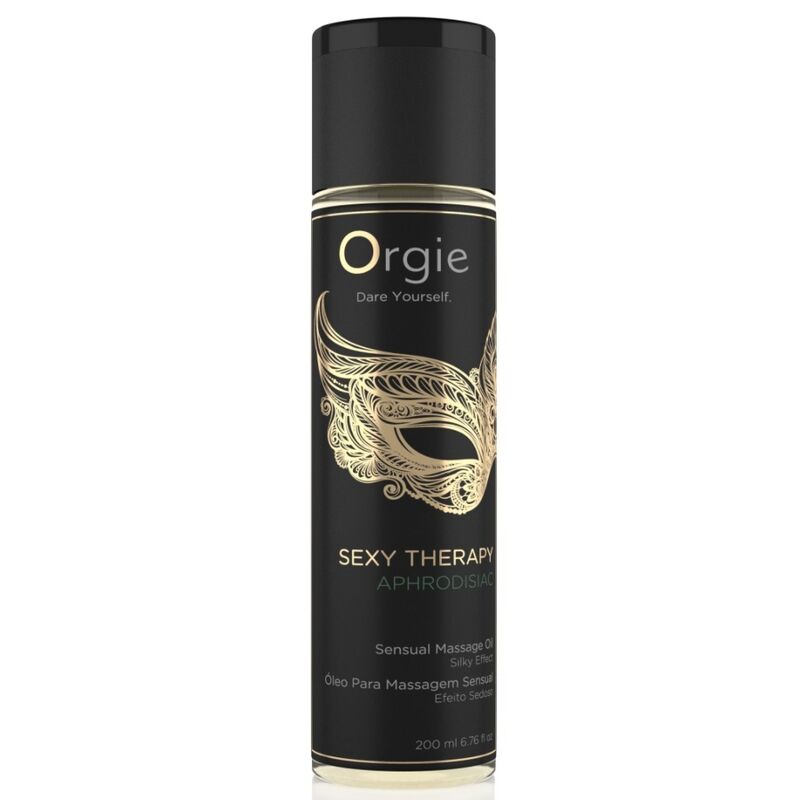 Orgie Sensuale Afrodisico 200 ml - Olio da massaggio, kit da 3 - vista laterale