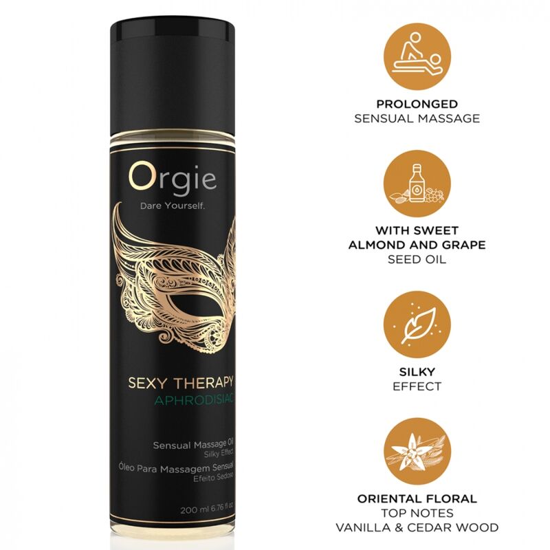 Orgie Sensuale Afrodisico 200 ml - Olio da massaggio, kit da 3