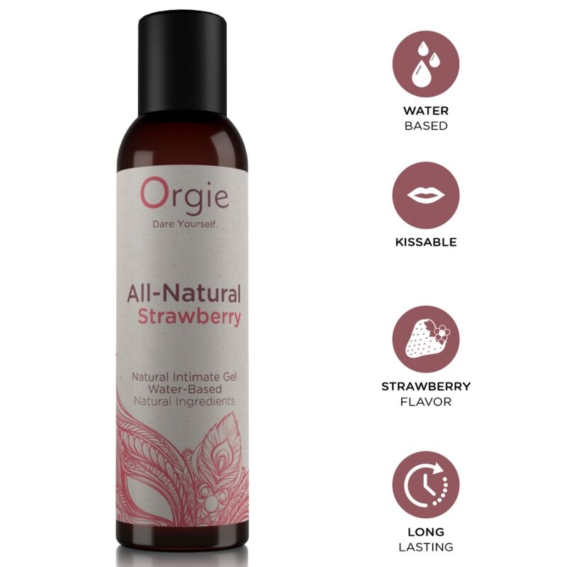 Orgie Gel 150 ml - Lubrificante, kit da 3, colore completamente alla fragola