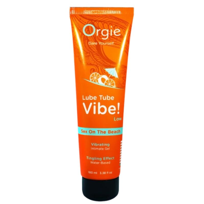 Orgie Tubo Vibe Sesso Sulla Spiaggia Gel 100 ml - Lubrificante, kit da 3 - vista laterale