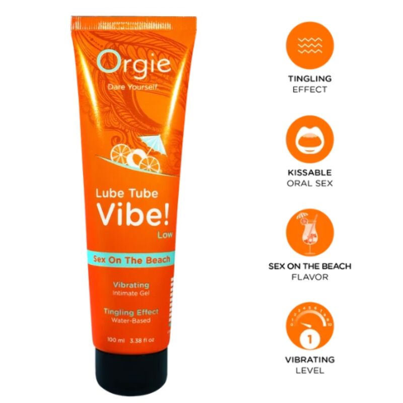 Orgie Tubo Vibe Sesso Sulla Spiaggia Gel 100 ml - Lubrificante, kit da 3