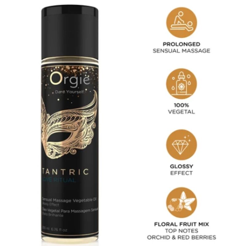 Orgie Rituale DE Amore Tantra 200 ml - Olio da massaggio, kit da 3