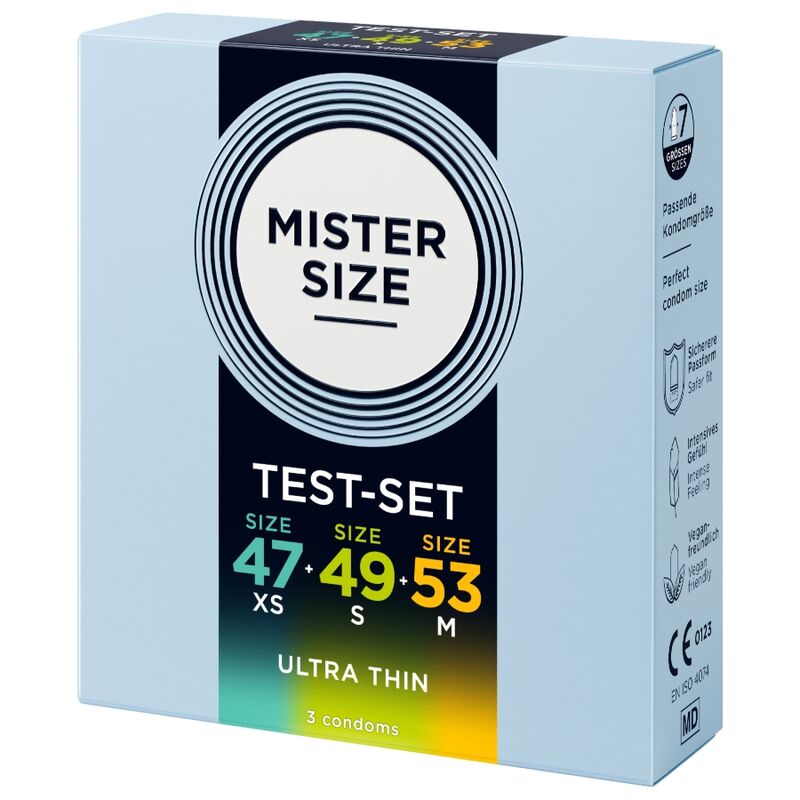 Mister Size Campione 3 pezzi - Preservativi, kit da 3 - dettaglio