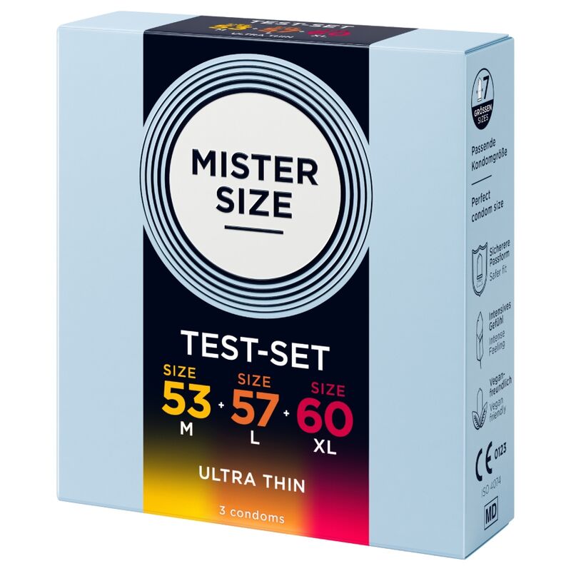 Mister Size Campione 3 pezzi - Preservativi, kit da 3 - vista laterale