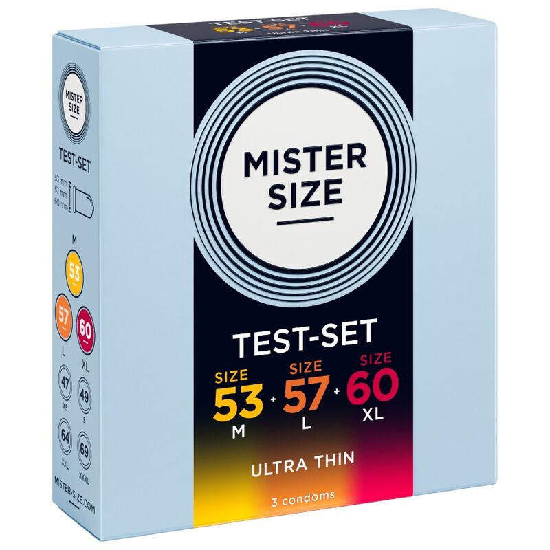 Mister Size Campione 3 pezzi - Preservativi, kit da 3 - dettaglio