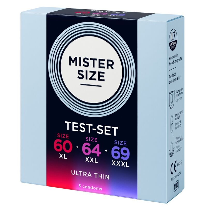 Mister Size Campione 3 pezzi - Preservativi, kit da 3 - vista laterale