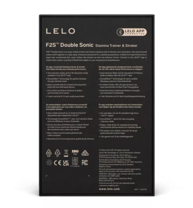 LELO F2S - Dispositivo per uomo, colore rosso - nella confezione