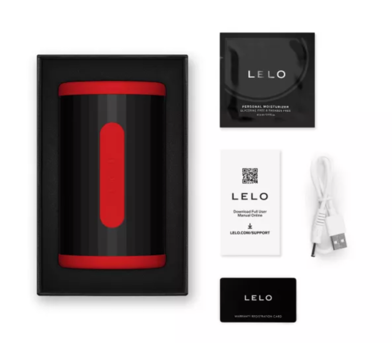 LELO F2S - Dispositivo per uomo, colore rosso - in mano per le dimensioni