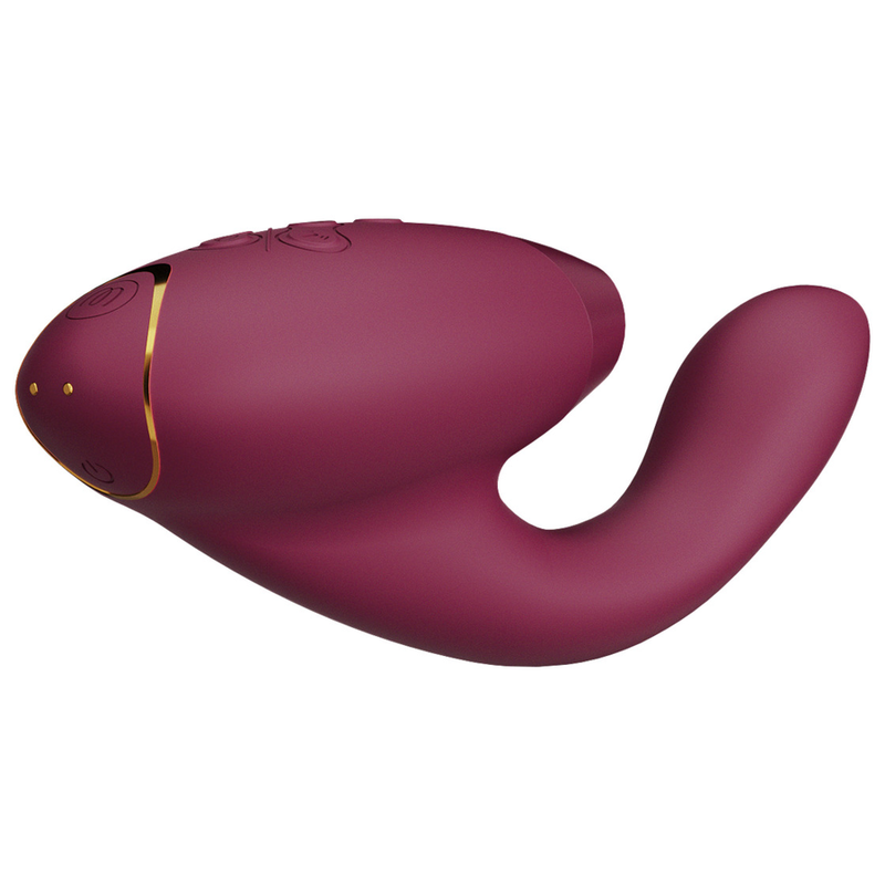 Womanizer Duo 2 - Massaggiatore ad aria pulsata, colore bordeaux - retro