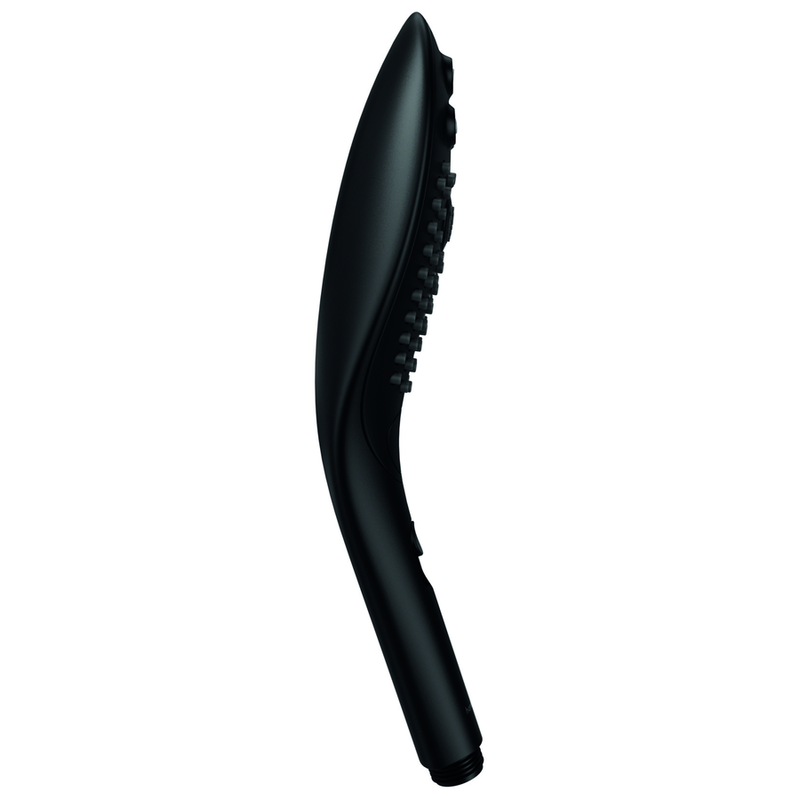 Womanizer Soffione Doccia Stimolante - Massaggiatore esterno, colore nero - in mano per le dimensioni