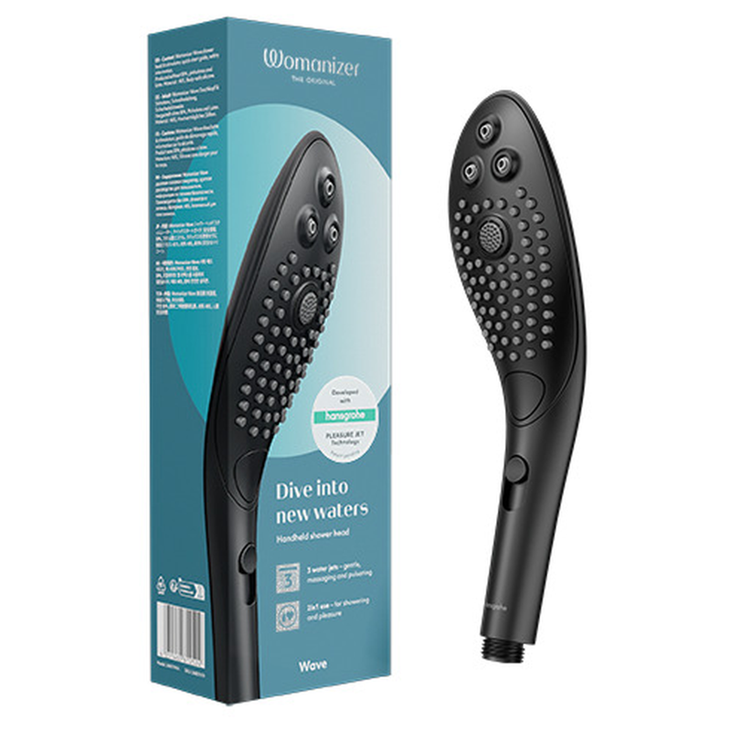 Womanizer Soffione Doccia Stimolante - Massaggiatore esterno, colore nero