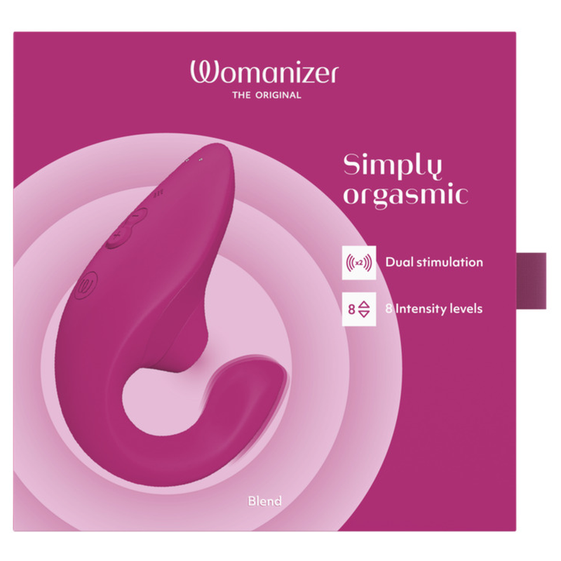 Womanizer Blend - Massaggiatore ad aria pulsata, colore rosa - vista laterale