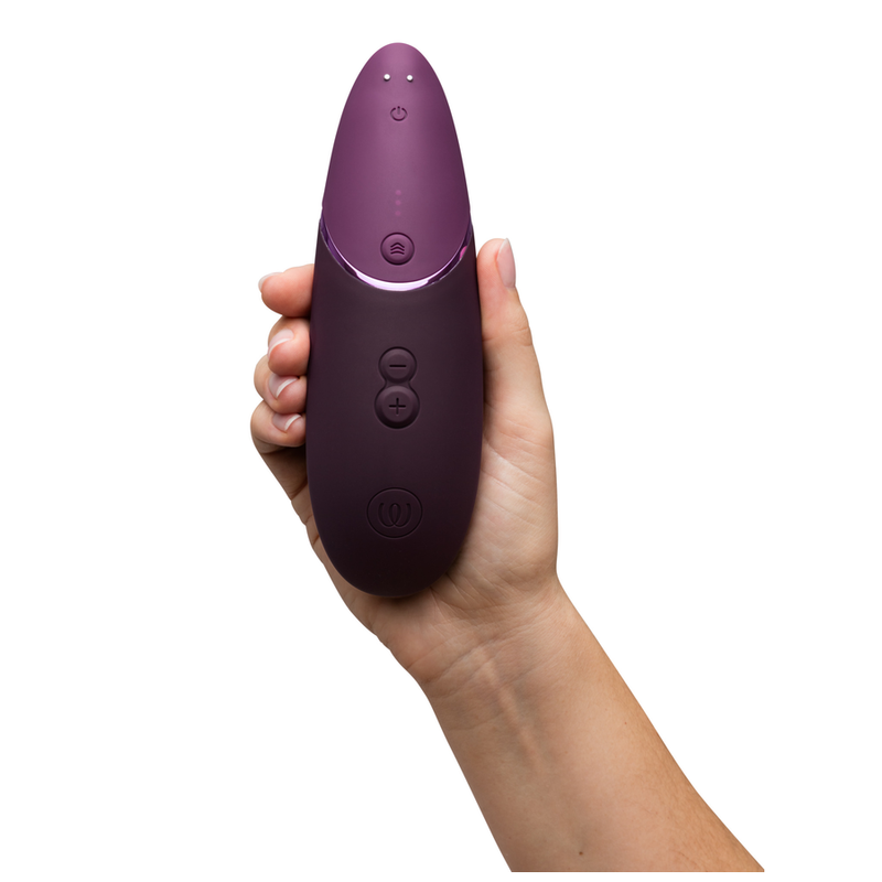Womanizer Next - Massaggiatore ad aria pulsata, colore viola scuro - vista laterale