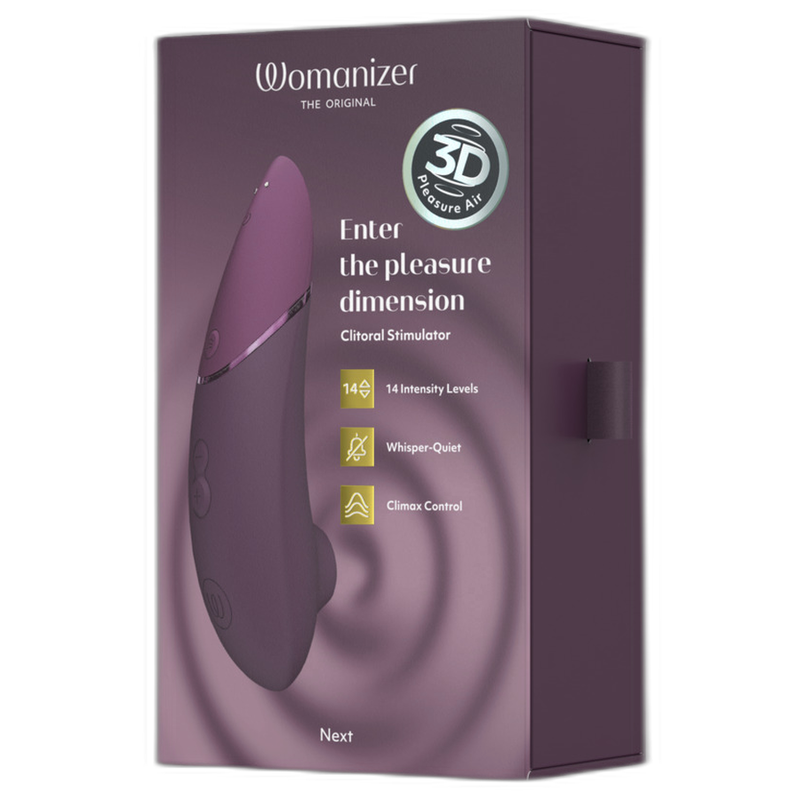 Womanizer Next - Massaggiatore ad aria pulsata, colore viola scuro - retro