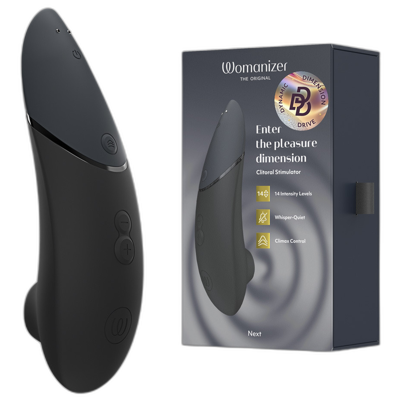 Womanizer Next - Massaggiatore ad aria pulsata, colore nero - nella confezione