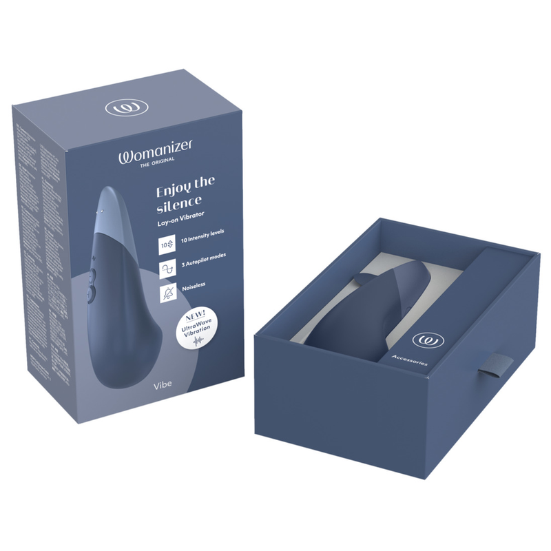 Womanizer Vibe Lay ON - Massaggiatore esterno, colore blu scuro - dettaglio