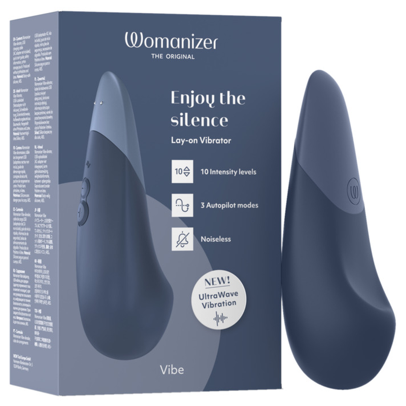 Womanizer Vibe Lay ON - Massaggiatore esterno, colore blu scuro