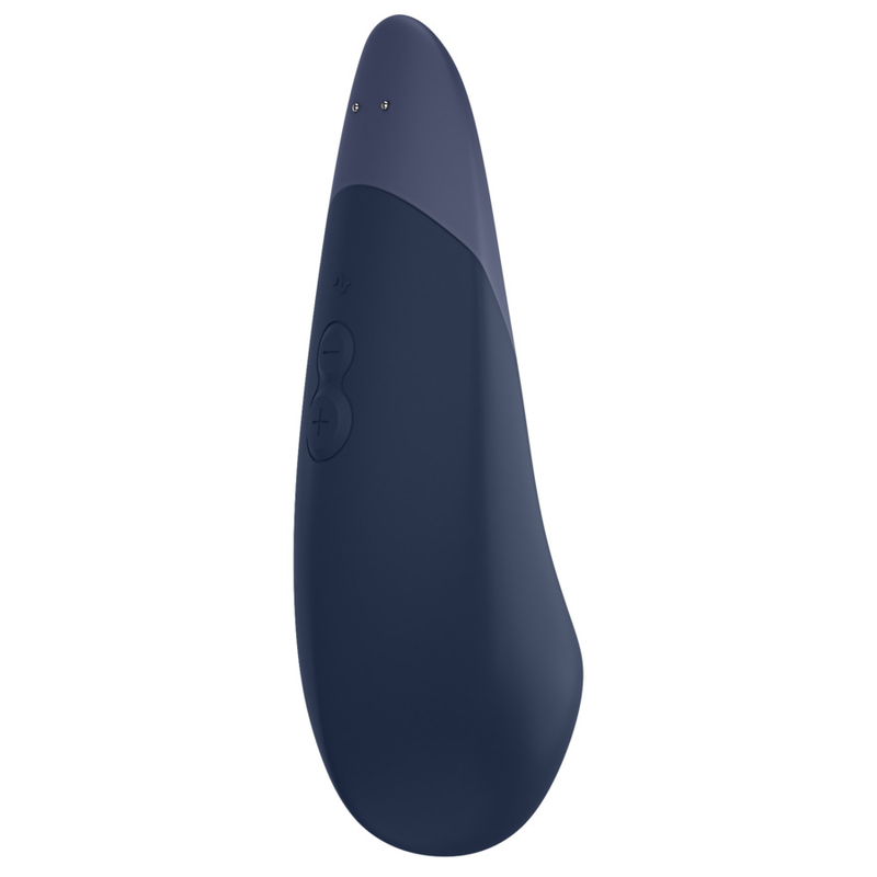 Womanizer Vibe Lay ON - Massaggiatore esterno, colore blu scuro - vista laterale