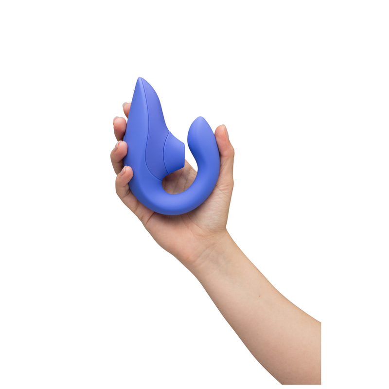 Womanizer Blend - Massaggiatore ad aria pulsata, colore vibrator blu - vista laterale