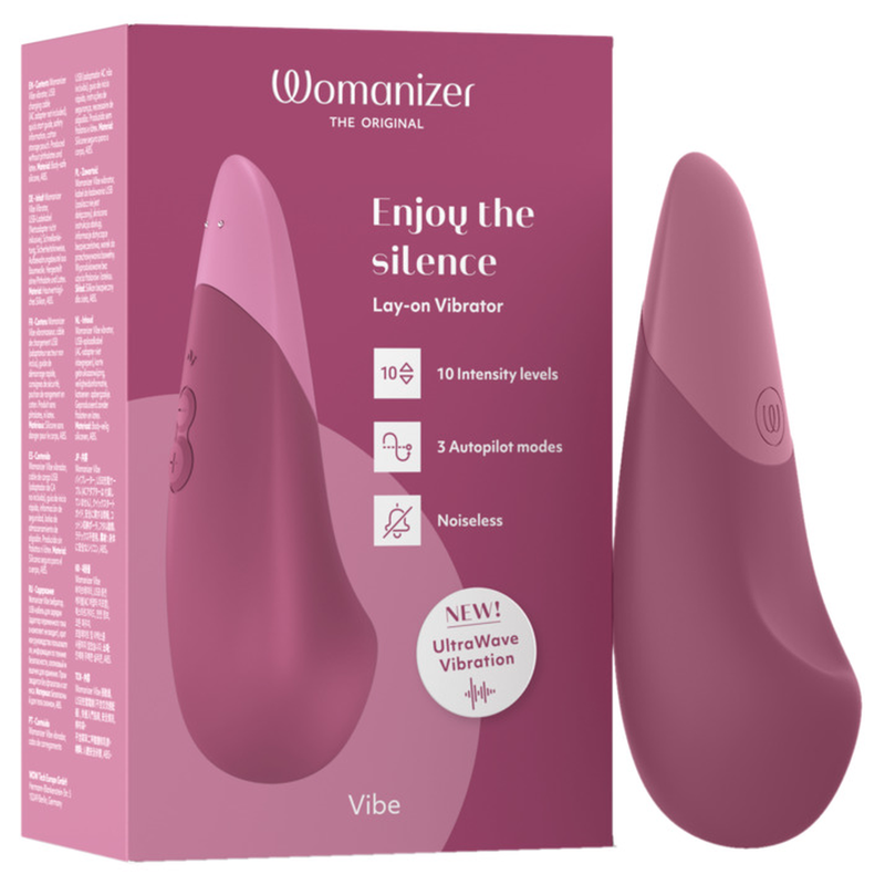 Womanizer Vibe Lay ON - Massaggiatore esterno, colore rosa scuro