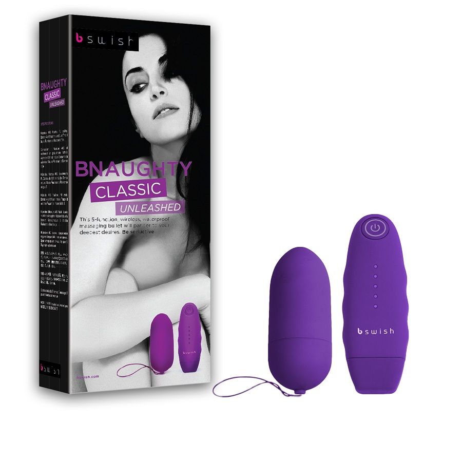 B Swish Classico Unleashed - Massaggiatore con telecomando, colore lilla - dettaglio