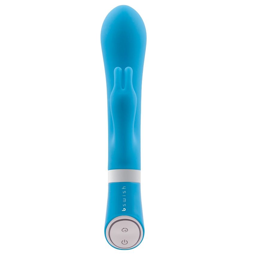 B Swish Bwild Deluxe Bunny - Massaggiatore doppio, colore standard - in mano per le dimensioni