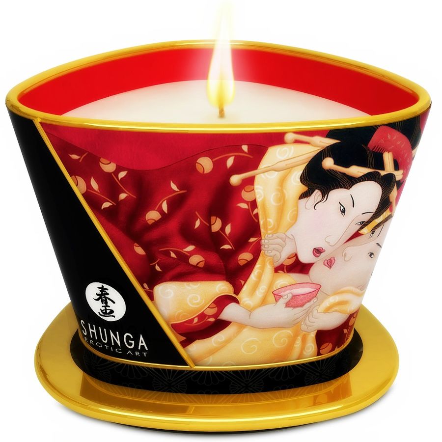 Shunga Caress BY Candelight Candela 170 ml - Olio da massaggio, kit da 3, colore standard