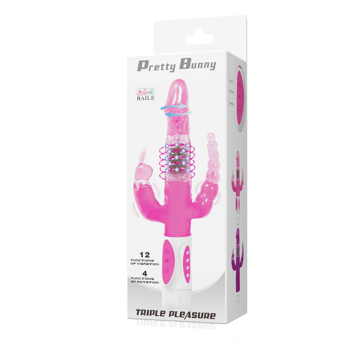 Baile Pretty Bunny Triplo - Massaggiatore rotante - vista laterale