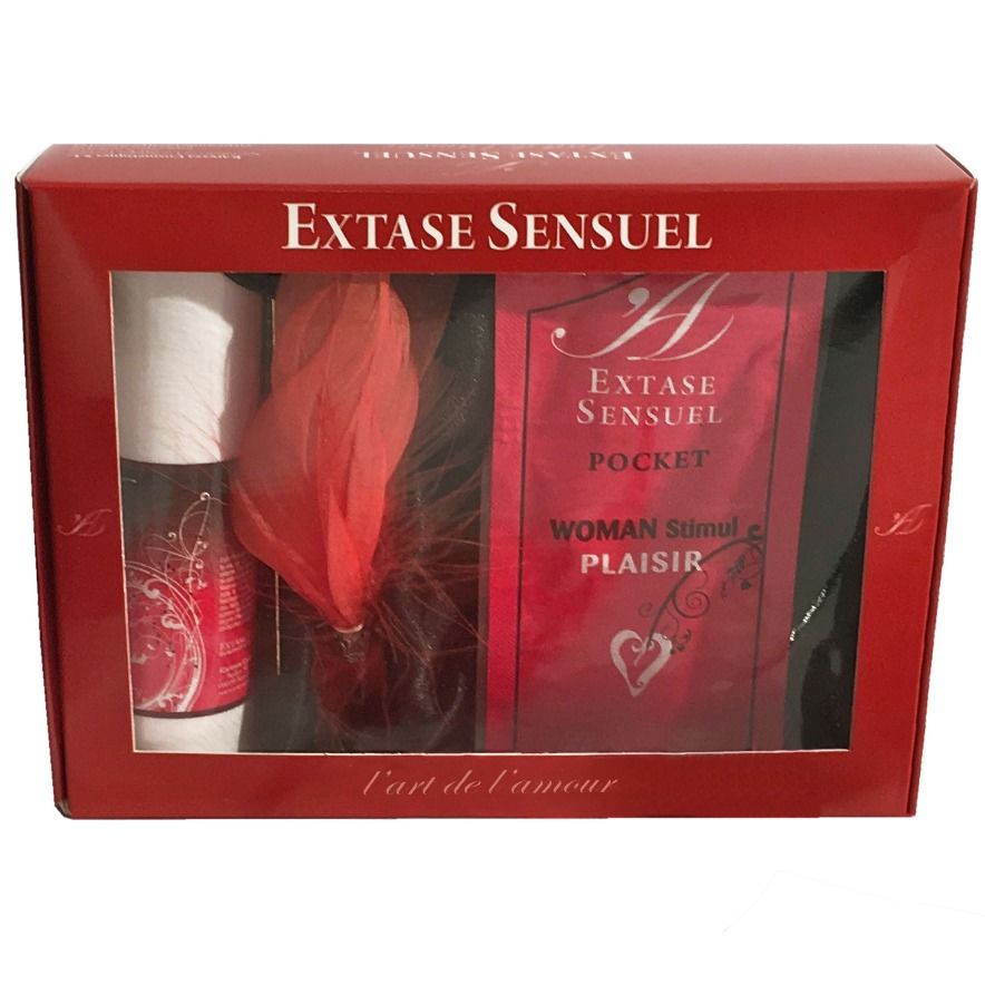 Extase Sensual Viaggio Sensuel Petto - Olio da massaggio, kit da 3 - vista laterale