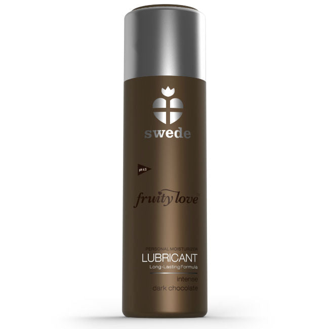 Swede Fruity Love 100 ml - Lubrificante, kit da 3, colore cioccolato fondente - vista laterale