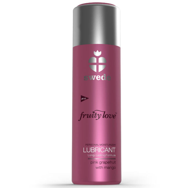 Swede Fruity Love 100 ml - Lubrificante, kit da 3, colore pompelmo rosa mango - vista laterale