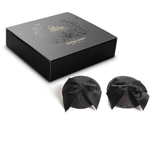 Bijoux Indiscrets Copritezzoli Burlesque Lucidi - Lingerie - in mano per le dimensioni