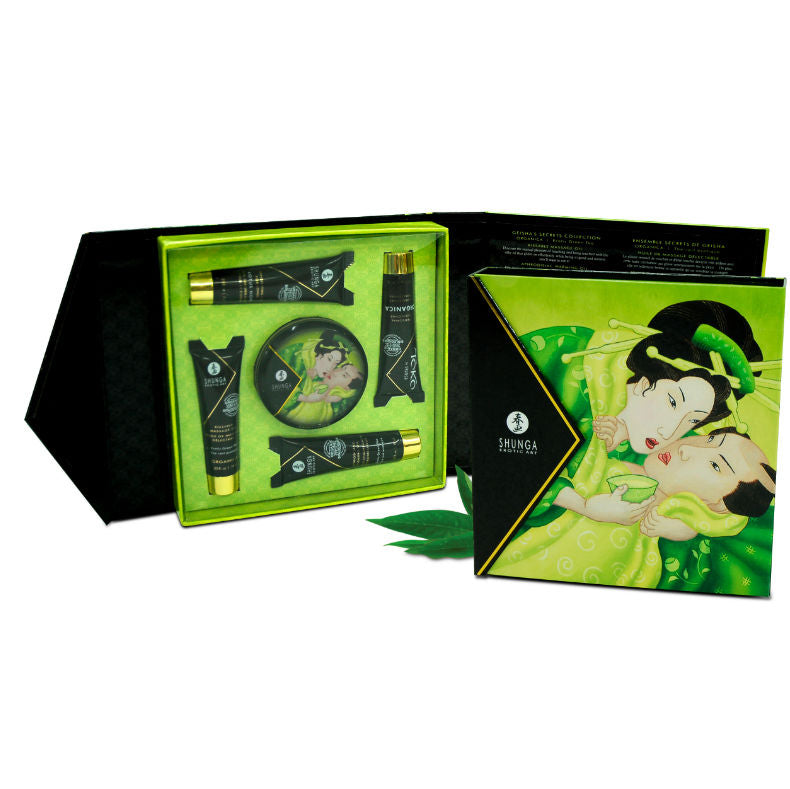 Shunga Kit TÈ - Olio da massaggio, kit da 3 - vista laterale