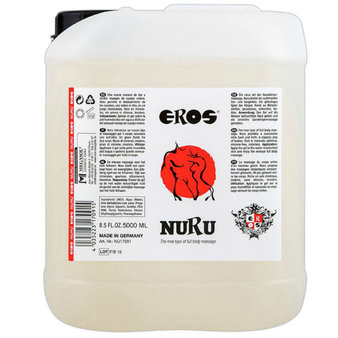 Eros Nuru Ricco 5000 ml - Olio da massaggio, kit da 3