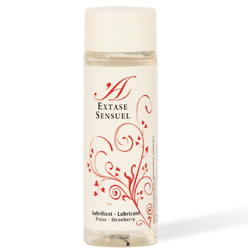 Extase Sensual Alla Fragola 100 ml - Lubrificante, kit da 3 - vista laterale