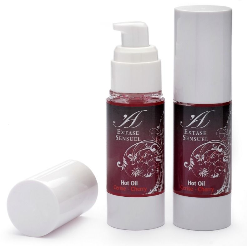 Extase Sensual Calore Stimolante Alla Ciliegia 30 ml - Olio da massaggio, kit da 3