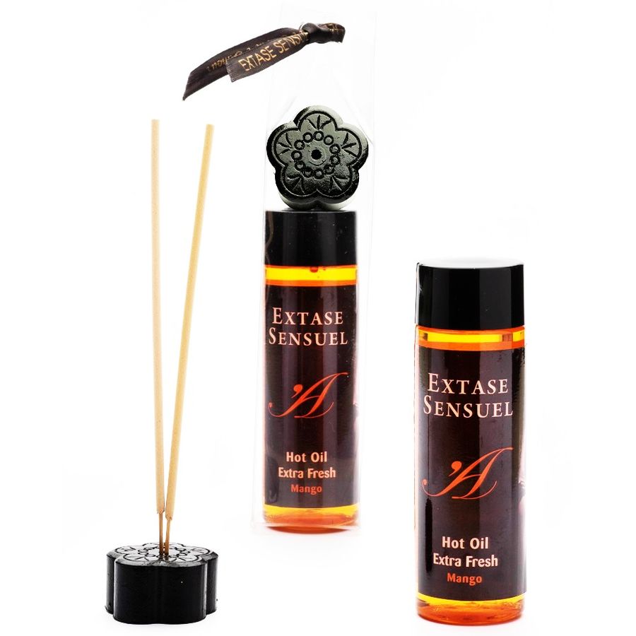 Extase Sensual Stimolante AL Mango 100 ml - Olio da massaggio, kit da 3
