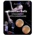 Secretplay Palline Brasiliane Fragola - Lubrificante, kit da 3