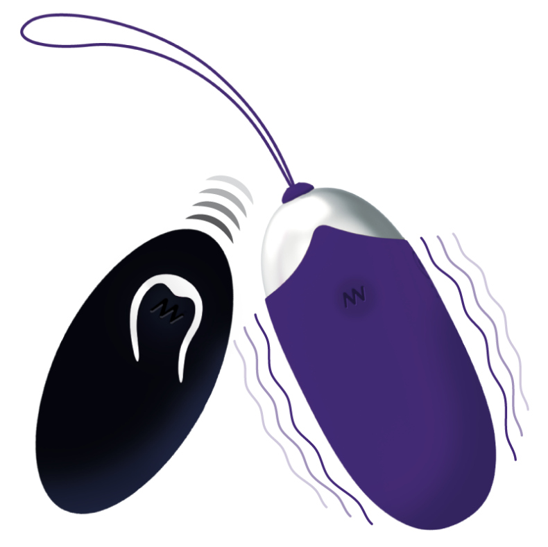 Intense Flippy II - Massaggiatore con telecomando, colore viola - vista laterale