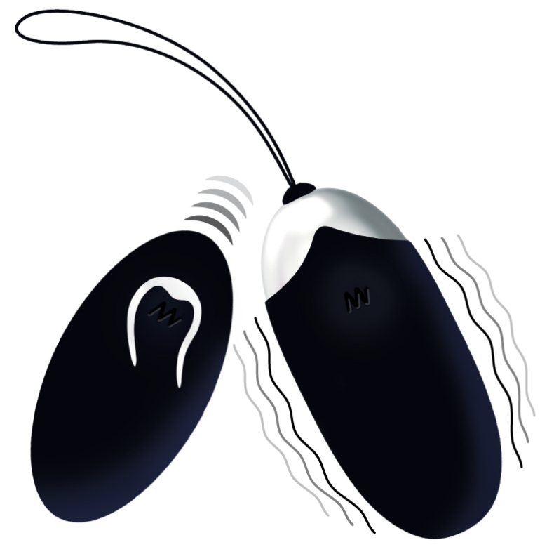 Intense Flippy II - Massaggiatore con telecomando, colore nero - vista laterale
