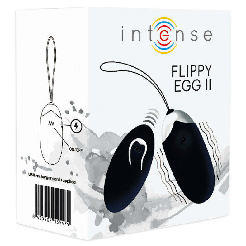 Intense Flippy II - Massaggiatore con telecomando, colore nero - in mano per le dimensioni