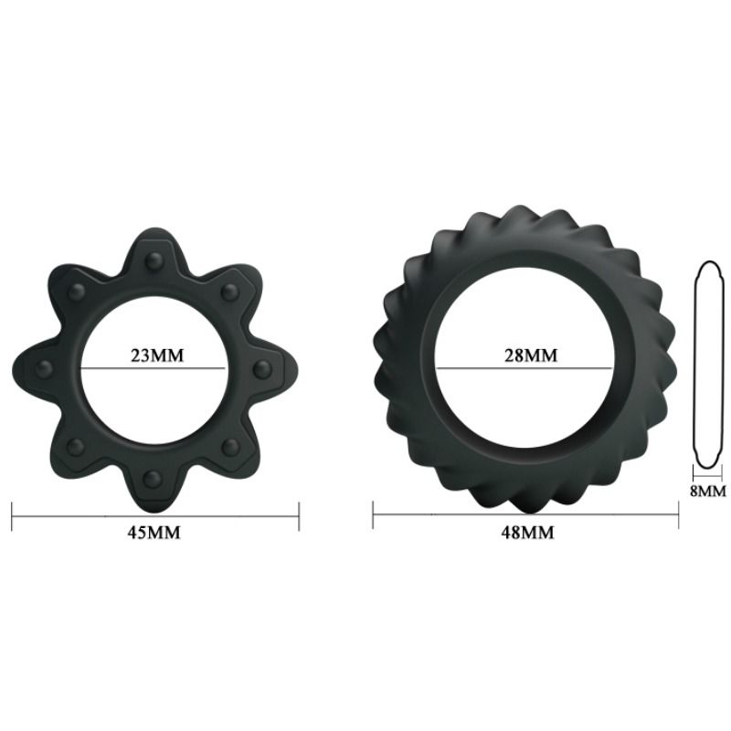 Baile Kit 2 Anelli Fioriti - Anello per uomo - in mano per le dimensioni