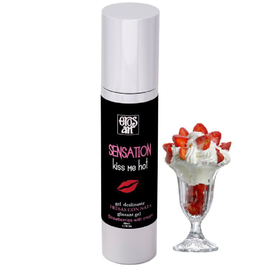 Eros-Art Sensattion 50 ml - Lubrificante, kit da 3, colore fragole crema