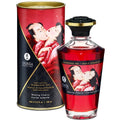 Shunga Effetto Calore Sapore Intenso 100 ml - Olio da massaggio, kit da 3, colore ciliegia