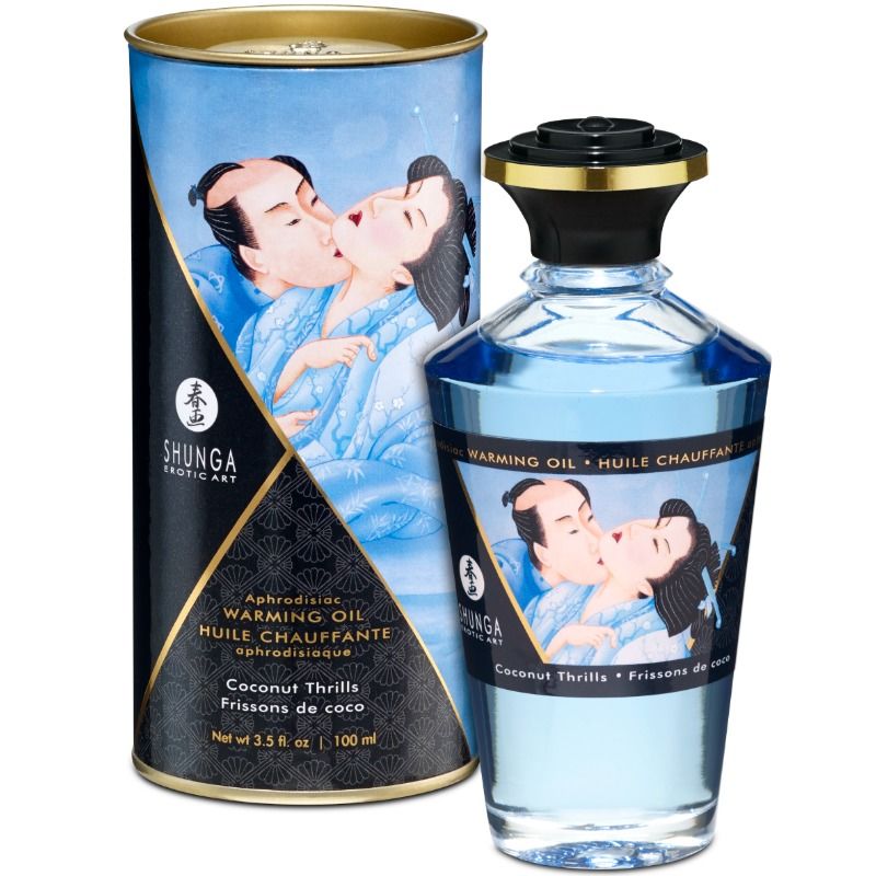 Shunga Effetto Calore AL 100 ml - Olio da massaggio, kit da 3