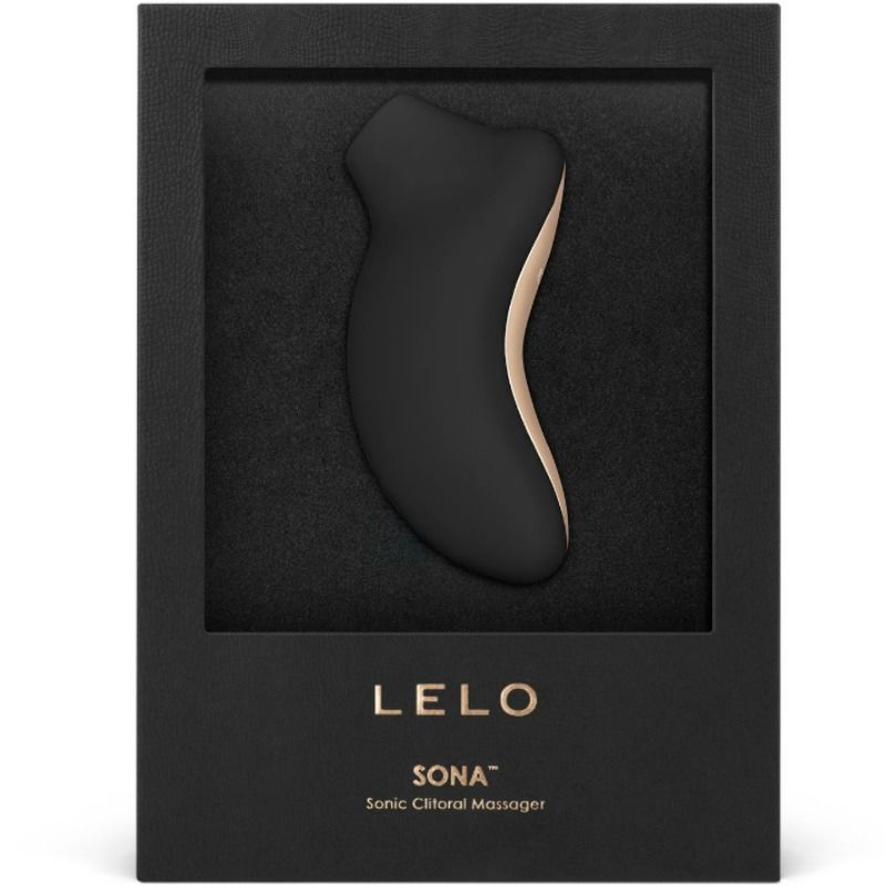 LELO Sona - Massaggiatore ad aria pulsata, colore nero - vista laterale