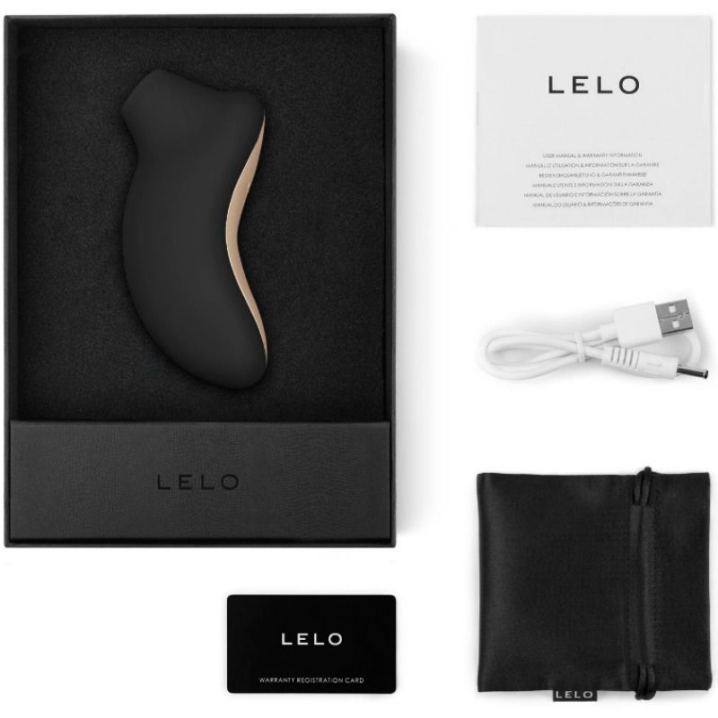 LELO Sona - Massaggiatore ad aria pulsata, colore nero - nella confezione