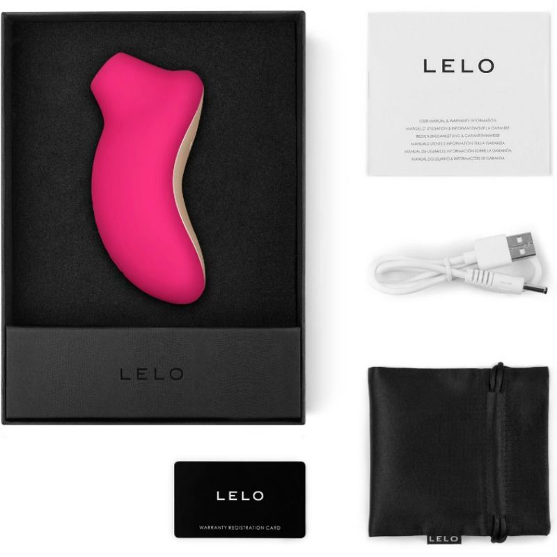 LELO Sona Colore Ciliegia - Massaggiatore ad aria pulsata - vista laterale