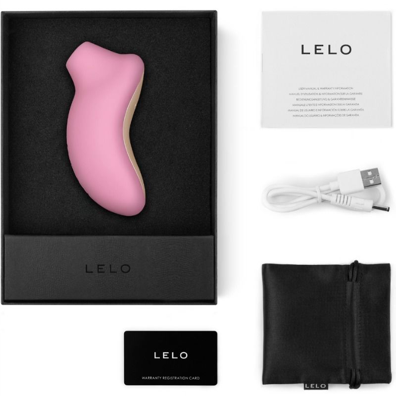 LELO Sona - Massaggiatore ad aria pulsata, colore rosa - vista laterale